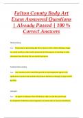 Fulton County Winter Interim Answered Questions Pack  &vert; Already Passed &vert; 100 &percnt; Correct Answers