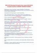 WGU D220 Nursing Informatics Exam &lpar;Complete Solutions&rpar;&period; Latest 2023&sol;2024