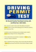 NC Permit Practice Test &lpar;Real&rpar; 124 Qs with Certified Ans&sol; 2024-2025&period;