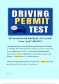 NC Permit Practice Test &lpar;Real&rpar; 120&plus; Qs with Correct Ans&sol; 2024-2025&period;