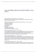 Army OCS Military History Exam 2024 with 100- correct answers&period;