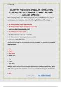 RELATIVITY PROCESSING SPECIALIST EXAM ACTUAL EXAM ALL 200 QUESTIONS AND CORRECT ANSWERS ALREADY GRADED A&plus;