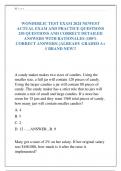 WONDERLIC TEST EXAM 2024 NEWEST  ACTUAL EXAM AND PRACTICE QUESTIONS  250 QUESTIONS AND CORRECT DETAILED  ANSWERS WITH RATIONALES &lpar;100&percnt;  CORRECT ANSWERS&rpar; &vert;ALREADY GRADED A&plus;  &sol;&sol; BRAND NEW&excl;&excl;