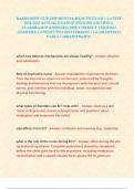 RASMUSSEN NUR 2459 MENTAL HEALTH EXAM 1 LATEST  2024-2025 ACTUAL EXAM QUESTIONS AND WELL  ELABORATED ANSWERS &lpar;100&percnt; CORRECT VERIFIED  ANSWERS&rpar; LATEST UPDATED VERSION &vert; GUARANTEED PASS A&plus; &lpar;BRAND NEW&excl;&excl;&rpar; 