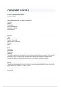CROSSFIT LEVEL2 EXAM QUESTIONS AND ANSWERS 2024&lpar; A&plus; GRADED 100&percnt; VERIFIED&rpar;&period;