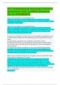ATI Professional Nursing Practice questions and verified answers for A&plus;STUDENTS