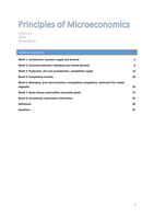 Summary Principles of Microeconomics