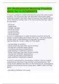 ATI Professional Nursing Practice questions and verified answers for A&plus;STUDENTS