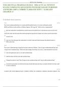 NUR 100 FINAL PHARMACOLOGY 2024 ACTUAL NEWEST EXAM COMPLETE QUESTIONS WITH DETAILED VERIFIED ANSWERS &lpar;100&percnt; CORRECT&rpar; BRAND NEW&excl;&excl; &sol; ALREADY GRADED A&plus;