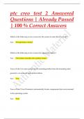 Creo Parametrics Test Answered Questions &vert; Already Passed &vert; 100 &percnt; Correct Answers