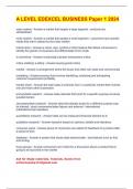 A LEVEL EDEXCEL BUSINESS Paper 1 2024