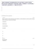 D220 NURSING INFORMATICS EXAM 2024 LATEST WITH DETAILED VERIFIED ANSWERS &lpar;100&percnt; CORRECT ANSWERS&rpar; &sol; ALREADY GRADED A&plus; &sol;&sol; BRAND NEW&excl;&excl;