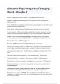 Abnormal Psychology In a Changing World - Chapter 2 questions and answers rated A&plus; 2024&sol;2025