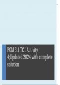 PGM 3&period;1 TC1 Activity 1&comma;2&comma;3 and 4 Bundled with complete solutions&semi;Updated 2024