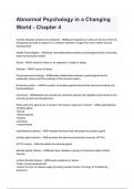 Abnormal Psychology in a Changing World - Chapter 4 Test Bank