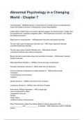 Abnormal Psychology in a Changing World - Chapter 7 Test Bank