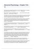 Abnormal Psychology - Chapter 10 & 11 Test Bank