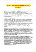 NYLE - EVIDENCE EXAM LATEST UPDATE