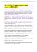 NCLEX-RN EXAM Questions with Answers 2023&sol;2024