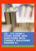 ITE - 272 EXAM 1 STUDY GUIDE 2024 QUESTIONS WITH CORRECT SOLUTIONS GRADED A&plus;