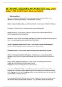 LETRS UNIT 1 SESSION 1-8 VERIFIED TEST 2024&period; 100&percnt; COMPLETE QUESTIONS AND ANSWERS&period;
