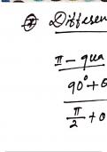 Values of Trigonometric Functions in different angels 