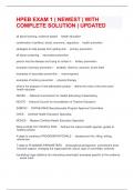 HPEB EXAM 1 &vert; NEWEST &vert; WITH COMPLETE SOLUTION &vert; UPDATED