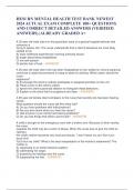 HESI RN MENTAL HEALTH TEST BANK NEWEST  2024 ACTUAL EXAM COMPLETE 100&plus; QUESTIONS  AND CORRECT DETAILED ANSWERS &lpar;VERIFIED  ANSWERS&rpar; &vert;ALREADY GRADED A