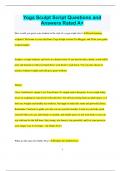 Yoga Sculpt Script Questions and  Answers Rated A&plus;