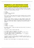 PRIMERICA LIFE INSURANCE EXAM
