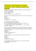 Primerica Life Insurance License Questions