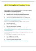 ATI RN Med-Surg 2 Actual Exam &ndash; Latest 2024&sol;2025 Version with Verified Questions and Answers