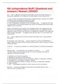 GA Jurisprudence Stuff &vert; Questions and answers &vert; Newest &vert; 2024&sol;25