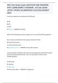 AML Test Study Guide QUESTION AND ANSWERS WITH 100&percnt;CORRECT ANSWERS &period; ACTUAL EXAM LATEST UPDATE &lpar;GUARANTEED SUCCESS&rpar; NEWEST 2024   