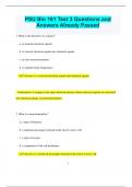 PSU Bio 161 Test 3 Questions and  Answers Already Passed