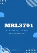MRL3701 Assignment 2 2024&vert; Due 20 Sept 2024