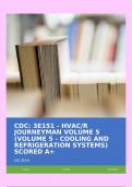 CDC&colon; 3E151 - HVAC&sol;R JOURNEYMAN VOLUME 5 &lpar;VOLUME 5 - COOLING AND REFRIGERATION SYSTEMS&rpar; SCORED A&plus;