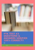 PTK TEST &num;3 QUESTIONS & ANSWERS VERIFIED 100&percnt; CORRECT&excl;&excl;