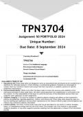 TPN3704 Assignment 50 &lpar;ANSWERS&rpar; 2024 - DISTINCTION GUARANTEED
