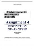 Well-structured CDE2601 Assignment 4 &lpar;ANSWERS&rpar; 2024 - DISTINCTION GUARANTEED&period; &lpar;DETAILED ANSWERS - DISTINCTION GUARANTEED&excl;&rpar;&period;&period;&period;&period;&period; 