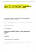 CMS PHARMACOLOGY PROCTORED EXAMS  &lpar;QUESTIONS ALL WITH COMPLETE SOLUTIONS&rpar;  GUARANTEE PASS &vert; VERIFIED ANSWERSCMS PHARMACOLOGY PROCTORED EXAMS  &lpar;QUESTIONS ALL WITH COMPLETE SOLUTIONS&rpar;  GUARANTEE PASS &vert; VERIFIED ANSWERSCMS PHARMACOLOGY PROCTORED EXAMS  &lpar;QUES