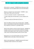 ITE 115 - Exam 1 with complete solutions&period;