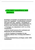 CSL2601 questions and answers
