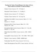 Nursing Lab Values &lpar;Normal Ranges&rpar; Lab values will vary from textbook to textbook &lpar;or clinical settings&rpar;&period;