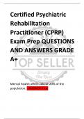 Certified Psychiatric  Rehabilitation  Practitioner &lpar;CPRP&rpar;  Exam Prep QUESTIONS  AND ANSWERS GRADE  A&plus;