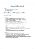 SOCIOLOGY 12TH STD CBSE STUDY GUIDE - Social Change and Development - Questions and Definitions