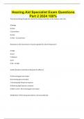 Hearing Aid Specialist Exam Questions Part 2 2024 100&percnt;
