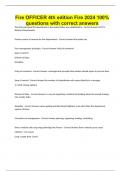 Fire OFFICER 4th edition Fire 2024 100&percnt; questions with correct answers