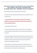 FINANCE 301 FINAL EXAMS 2024 ACTUAL QUESTIONS AND CORRECT DETAILED ANSWERS WITH ELABORATIONS 100&percnt; VERIFIED&colon; MIAMI UNIVERSITY