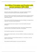 Fire Officer Principles and Practice with correct answers 100&percnt; 2024